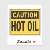 Attentie hete olie sticker (Vel)