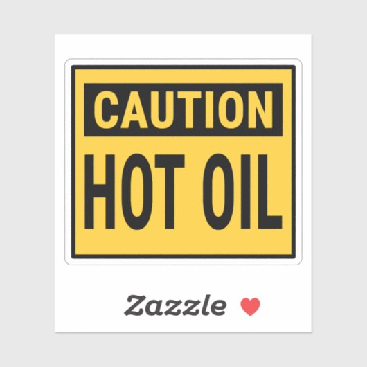 Attentie hete olie sticker (Vel)