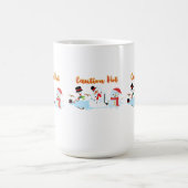 Attentie Hot Melting Snowmen Magische Mok (Midden)