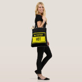 Attentie Hot Sign Tote Bag (Op model)