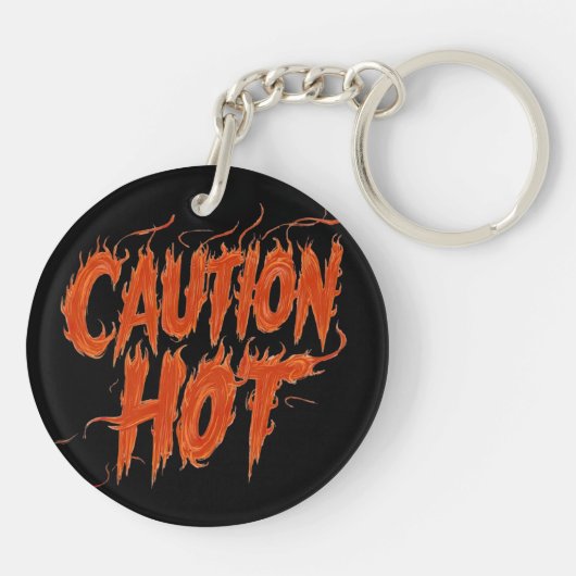 Attentie Hot Sleutelhanger (Achterkant)
