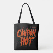 Attentie Hot Tote Bag (Achterkant)