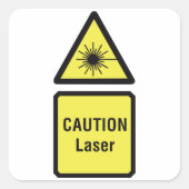 Attentie Laser Stickers (Voorkant)