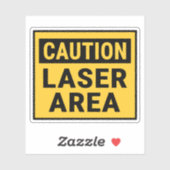 Attentie-lasergebied Sticker (Vel)