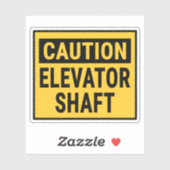 Attentie-liftschacht Sticker (Vel)