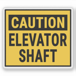 Attentie-liftschacht Sticker
