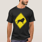 Attentie Lion Danger Big Cat Zone T-shirt (Voorkant)