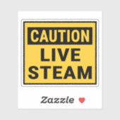 Attentie Live Steam Sticker (Vel)