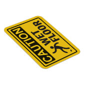 Attentie Natte vloer met pictogram Magneet (Rechterzijde)