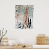 'Attentie' Neutrale Abstracte Art Poster afdrukken (Keuken)