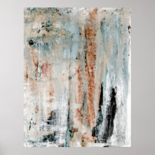 'Attentie' Neutrale Abstracte Art Poster afdrukken