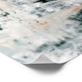 'Attentie' Neutrale Abstracte Art Poster afdrukken (Hoek)