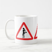 Attentie Prostitute (Attenzione Prostitute) Koffiemok (Links)