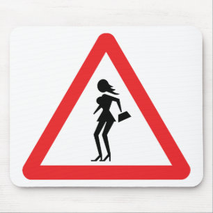 Attentie Prostitute Road Traffic Sign Muismat