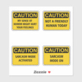 Attentie Sarcasm I Sticker (Vel)