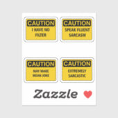 Attentie Sarcasm II Sticker (Vel)