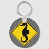 Attentie: Seahorse Crossing springen! Sleutelhanger (Voorkant)
