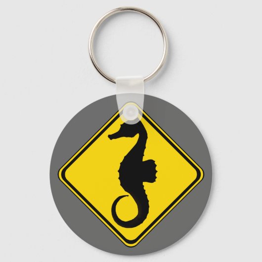 Attentie: Seahorse Crossing springen! Sleutelhanger (Voorkant)