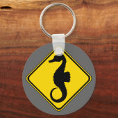 Attentie: Seahorse Crossing springen! Sleutelhanger (Voorkant)