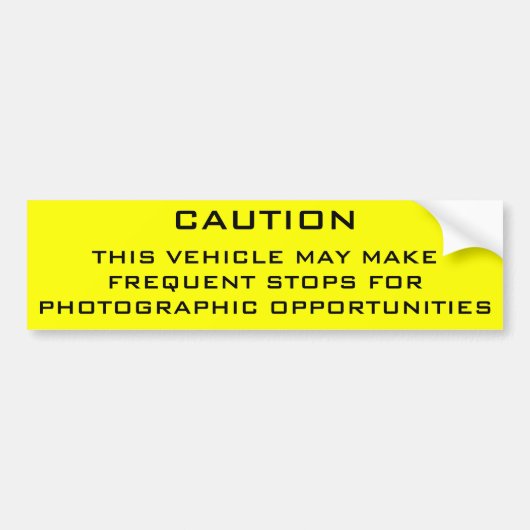 Attentie Shutterbug Bumpersticker (Voorkant)