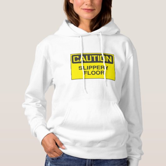Attentie Slipper Floor Hoodie (Voorkant)