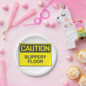 Attentie Slipper Floor Papieren Bordje (Feest)