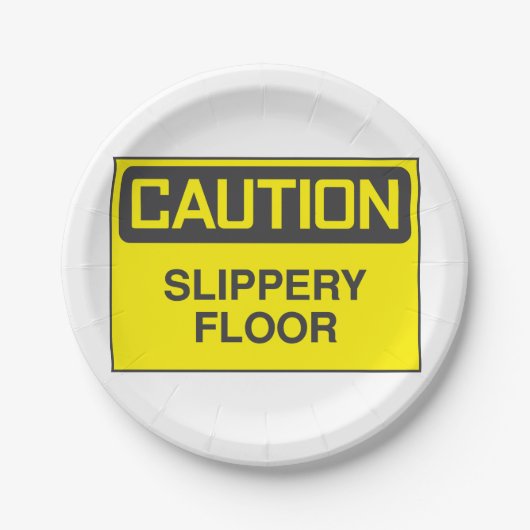 Attentie Slipper Floor Papieren Bordje (Voorkant)