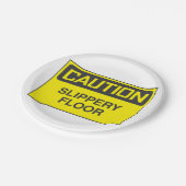 Attentie Slipper Floor Papieren Bordje (Gekanteld)