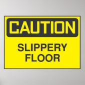 Attentie Slipper Floor Poster (Voorkant)