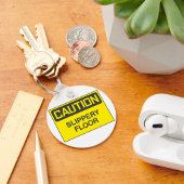 Attentie Slipper Floor Sleutelhanger