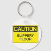 Attentie Slipper Floor Sleutelhanger (Voorkant)