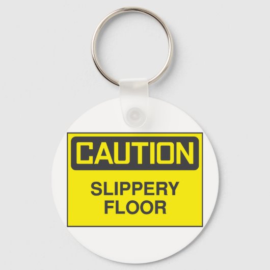 Attentie Slipper Floor Sleutelhanger (Voorkant)