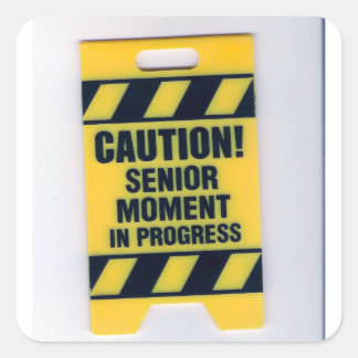 attentie-sticker vierkante sticker