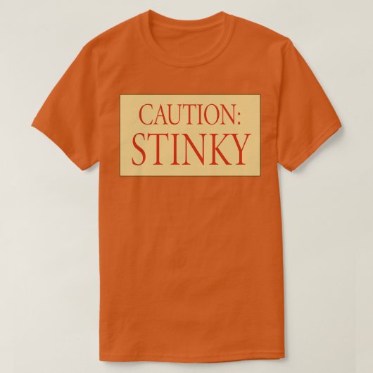 Attentie Stinky T-shirt (Design voorkant)
