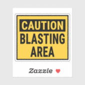Attentie-straalgebied Sticker (Vel)