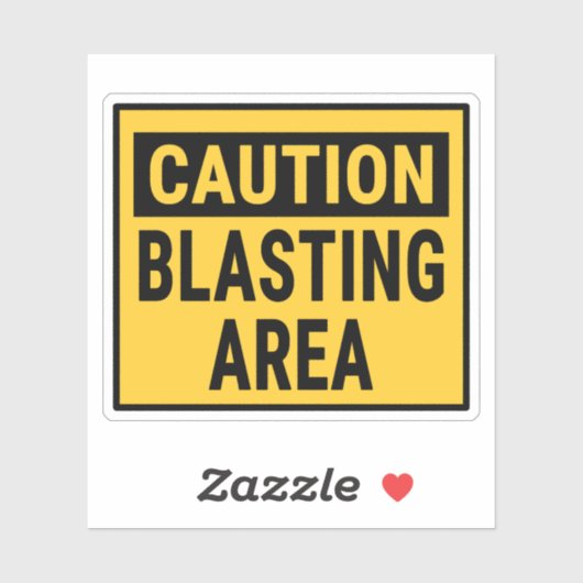 Attentie-straalgebied Sticker (Vel)