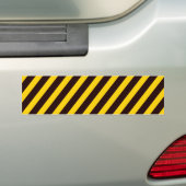 Attentie Stripes - zwart geel - zichtgevaar Bumpersticker (Op auto)