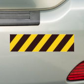 Attentie Stripes - zwart geel - zichtgevaar Bumpersticker (Op auto)