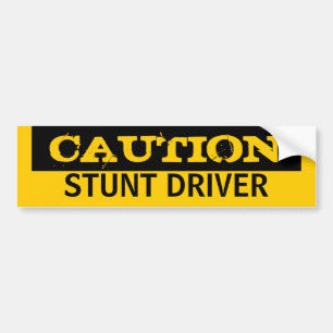 Attentie STUNT DRIVER Bumpersticker