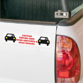 Attentie-stuurprogramma gebruikt handbewegingen bumpersticker (Op Truck)