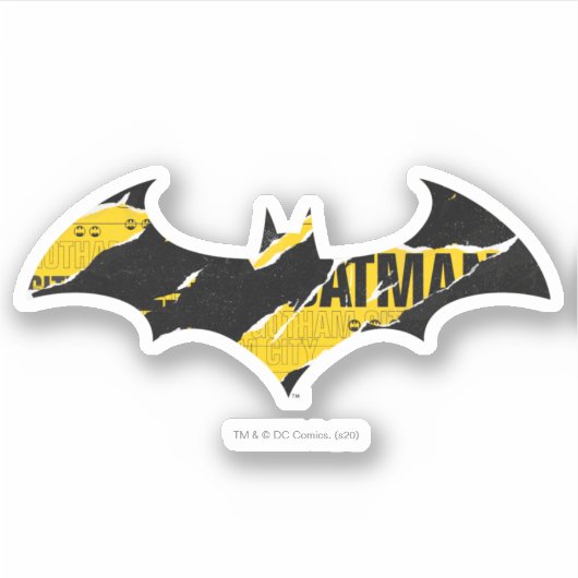 Attentie Tape Batman Logo Sticker (Voorkant)