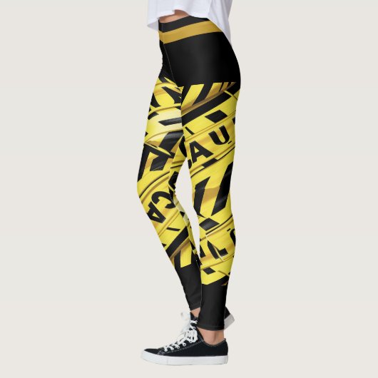 Attentie Tape Illustratie Legging Geel (Links)