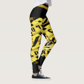 Attentie Tape Illustratie Legging Geel (Rechts)