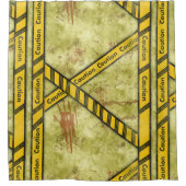 Attentie Tape Splatter Horror Halloween plaats del Douchegordijn (Voorkant)