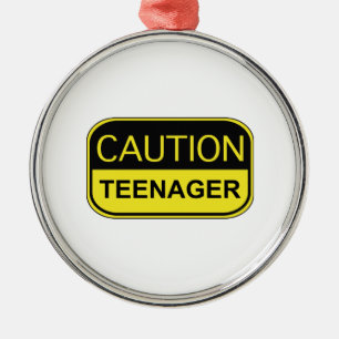 Attentie Teenager Metalen Ornament