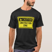 Attentie-teken bouwzone t-shirt (Voorkant)