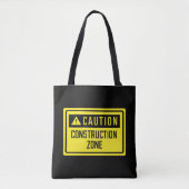 Attentie-teken bouwzone tote bag (Voorkant)