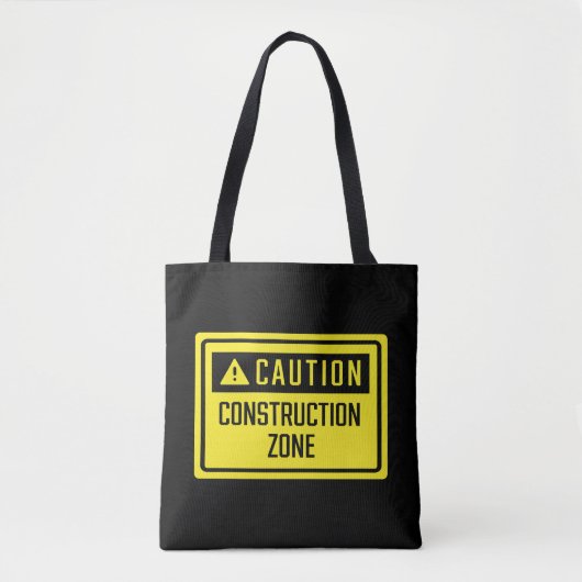 Attentie-teken bouwzone tote bag (Voorkant)