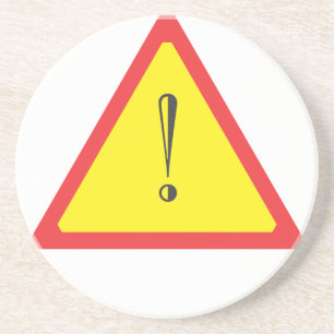 Attentie-teken Zandsteen Onderzetter