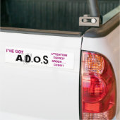 Attentie, tekort, ooooh... Gek! Bumpersticker (Op Truck)